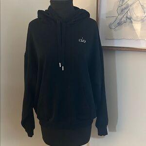 alo | Women's Acccolade Black Hoodie with pockets-Medium